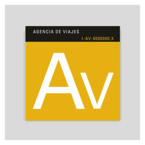 Placa distintivo CN24 Agencia de Viajes Canarias 30x30 cm