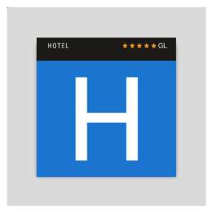Placa distintivo CN05 Hotel 5 estrellas Gran Lujo Canarias 30x30 cm