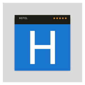 Placa distintivo CN10 Hotel 5 estrellas Canarias 30x30 cm