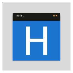Placa distintivo CN07 Hotel 2 estrellas Canarias 30x30 cm