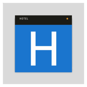Placa distintivo CN06 Hotel 1 estrella Canarias 30x30 cm