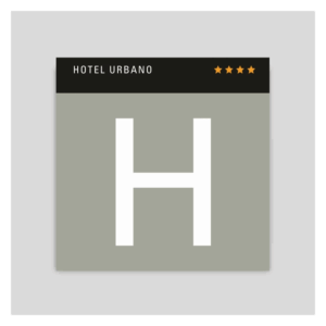 Placa distintivo CN14 Hotel Urbano 4 estrellas Canarias 30x30 cm