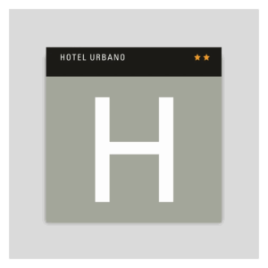 Placa distintivo CN12 Hotel Urbano 2 estrellas Canarias 30x30 cm