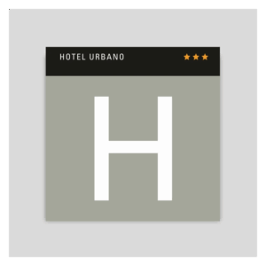 Placa distintivo CN13 Hotel Urbano 3 estrellas Canarias 30x30 cm
