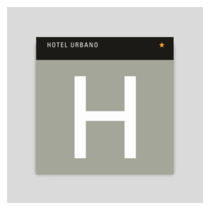 Placa distintivo CN11 Hotel Urbano 1 estrella Canarias 30x30 cm