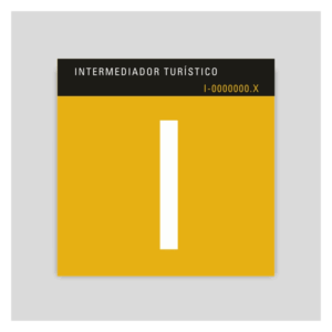 Placa distintivo CN25 Intermediador Turístico Canarias 30x30 cm
