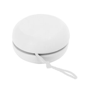 Yoyó de madera natural con cordón de 100 cm en color blanco — Rosko