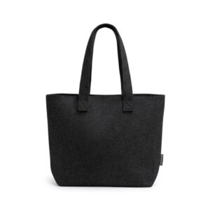 Bolsa realizada en fieltro reciclado con diseño vigoré — Carola