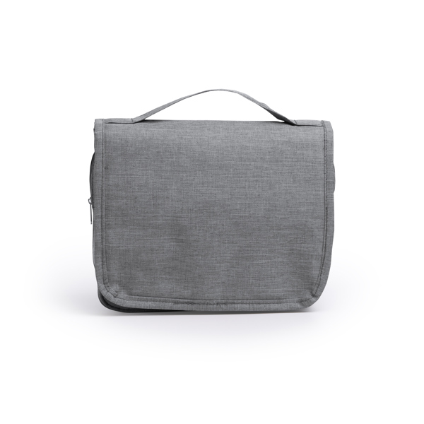 Multi-purpose toiletry bag in marl recycled RPET 300D polyester — Yuri