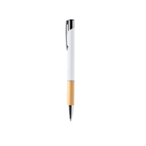Bolígrafo de aluminio con empuñadura de bambú — Borux