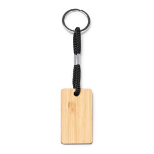 Llavero de madera en dos formatos con resistente cordón — Yeste