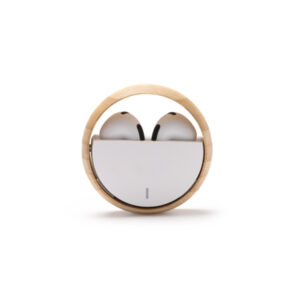 Auriculares inalámbricos con estuche reciclado y aro de bambú — Auron