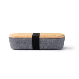 Etui mit Bambusdeckel und Korpus aus Filz — Nibix