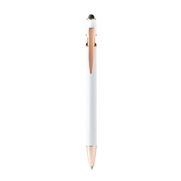 Soft-touch metal pen with rose gold details — Roses