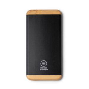 Batería externa 5000 mAh de aluminio reciclado y bambú — Guler