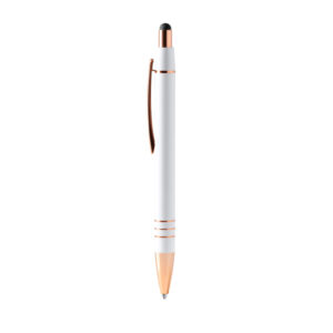 Matt metal push-button pen with copper details — Leiva