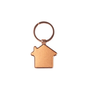 Llavero metálico en forma de casa con recubrimiento de cobre — Newport