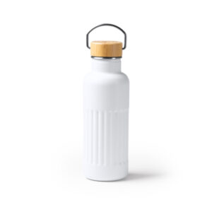 Botella térmica de acero 304 reciclado con tapa de bambú, 500 ml — Nobuk