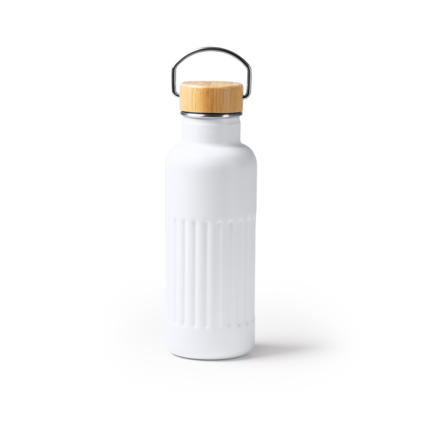 Botella térmica de acero 304 reciclado con tapa de bambú, 500 ml — Nobuk