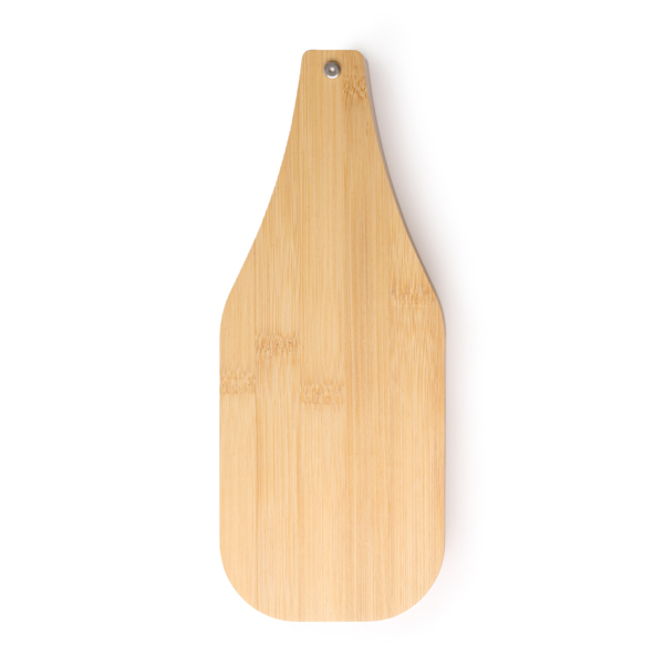 Set de vino y quesos de 4 utensilios en estuche de madera con forma de botella — Gauda