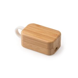 Auriculares inalámbricos con estuche elaborado en bambú — Blues