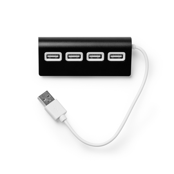4-in-1 USB hub with aluminium body — Plerion