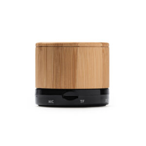 Altavoz inalámbrico redondo elaborado en bambú — Nervo