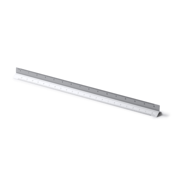 Aluminium-Maßstabslineal, dreieckig, 30 cm — Dintel