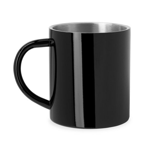 Taza metálica de doble pared con exterior a color — Kiwan