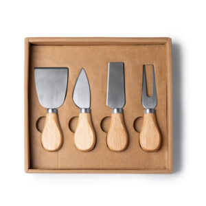 Set para quesos con 4 utensilios de acero inoxidable — Edam