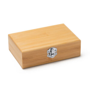 Set de vino de acero inoxidable y bambú en estuche acolchado — Tintos