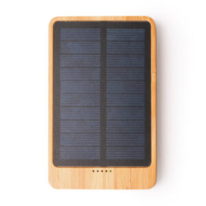Batería externa solar de 5000 mAh realizada en bambú — Berkel