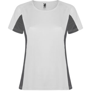 Camiseta técnica manga corta entallada transpirable bicolor — Shanghai Woman