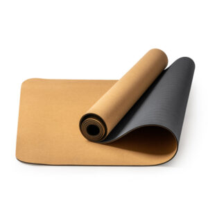 Esterilla de yoga de corcho natural con base antideslizante — Aura
