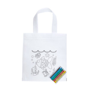 Bolsa infantil de non-woven para colorear con 5 ceras — Azor