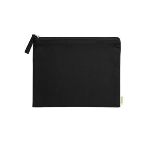 100% organic cotton toiletry bag, 180 g/m², with a matching zip pull — Delphis