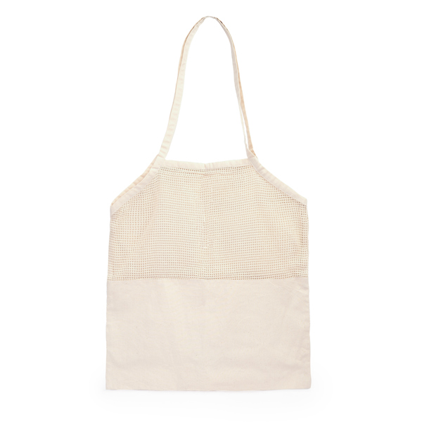 Obsttasche aus 100 % Baumwolle in Naturfarbe mit 60-cm-Griffen — Leaf
