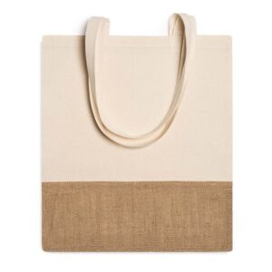 Bolsa de la compra de algodón de 120 g/m² y yute — Wave