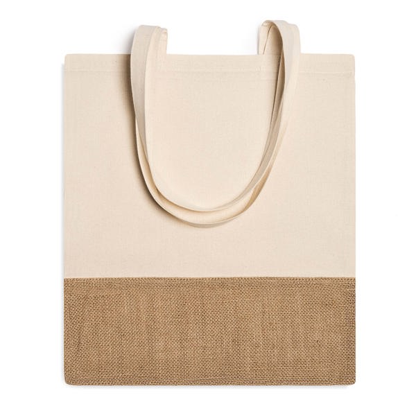Bolsa de la compra de algodón de 120 g/m² y yute — Wave