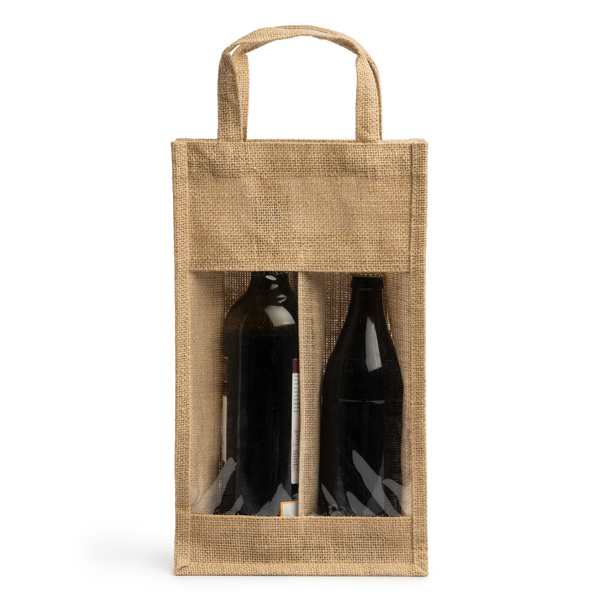Laminated jute bag with a window and double compartment — Grace