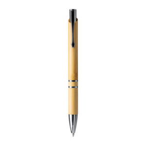 Bambus-Kugelschreiber mit Metallfinish-Details — Besky