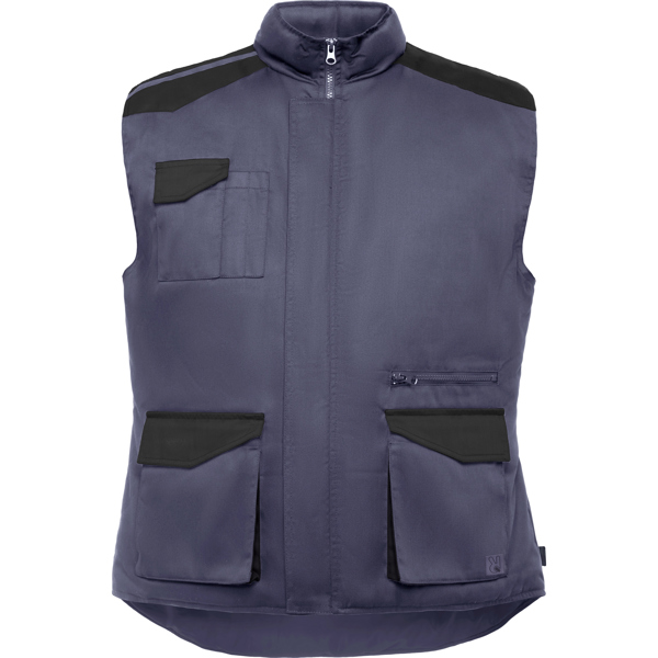 Chaqueta laboral multibolsillos acolchado con faldón trasero — Armada
