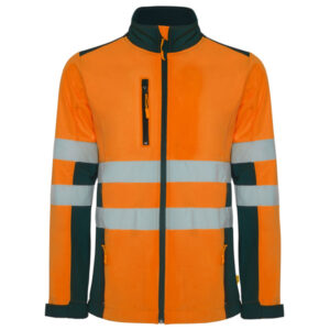 Chaqueta softshell alta visibilidad bicolor, 3 capas, repelente al agua — Antares