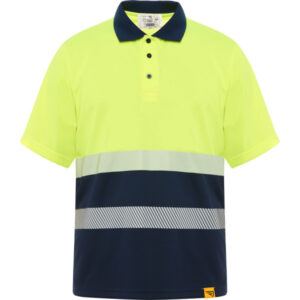 Polo de manga corta bicolor de alta visibilidad — Vega