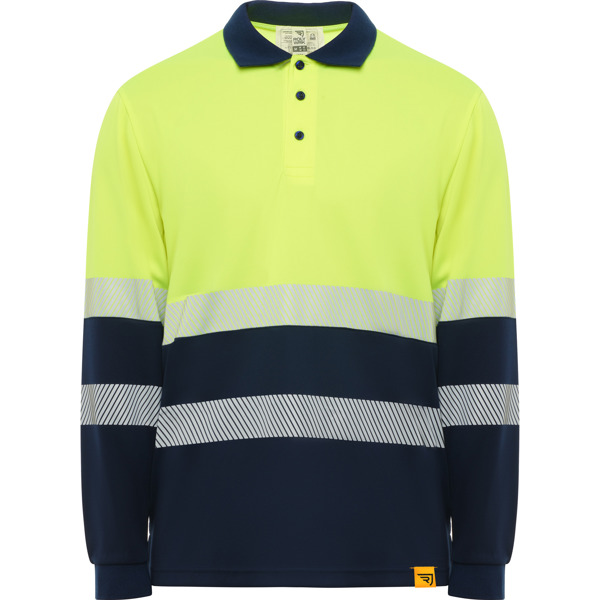 Polo de manga larga bicolor de alta visibilidad — Vega L/S