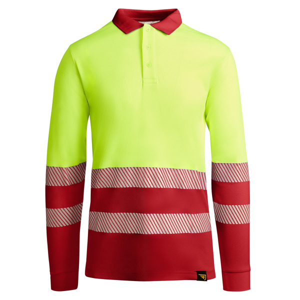 Polo de manga larga de alta visibilidad y transpirable — Atrio L/S