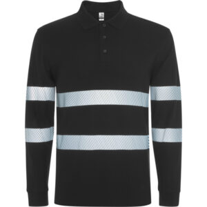 Polo de manga larga de piqué con tratamiento antipilling y visibilidad aumentada — Foran L/S
